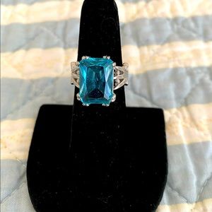 925 Sterling silver gemstone ring Size 6